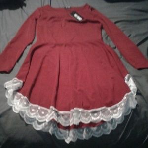 Long sleeve mid thigh dress